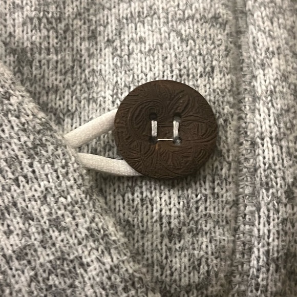 Nike ACG Sherpa Hoodie Women’s Fleece Lined Grey Pullover Button Y2K Gray - Picture 4 of 9